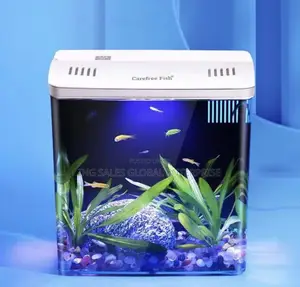Complete Small Factory Made Aquarium With Fishes: 11X7X13 In