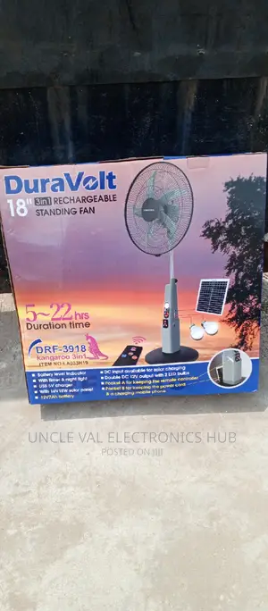 Duravolt 18" Rechargeable Fan