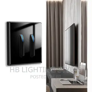 Wall Light Tempered Glass Switch Self-Reset 1/2/3/4 Gang