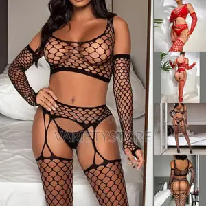 Three Piece Sexy Thigh High Tights Halter Fishnet Pantyhose