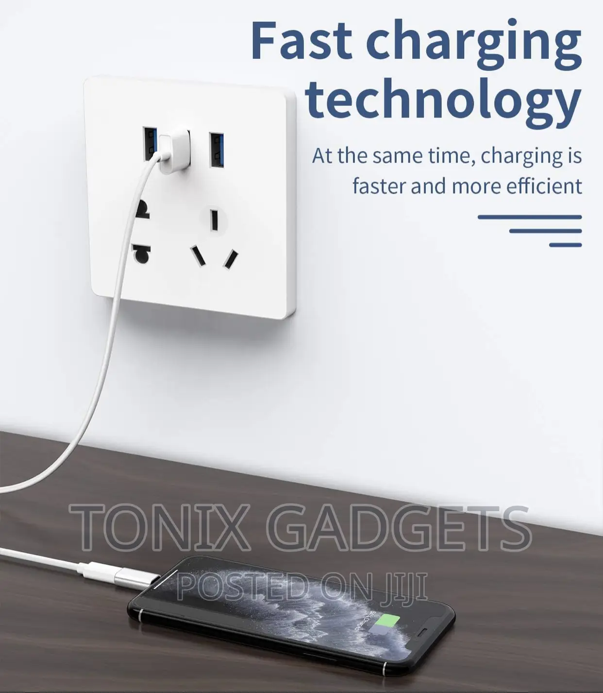 Micro USB to Lightning Adapter - Fast Charge Data Transfer