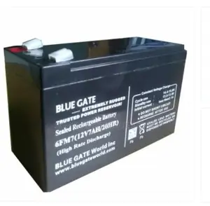 Blue Gate Genuine Ups Replacement Battery 12v/7ah - Black