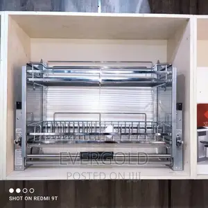 80cm Pull Down Plate Rack