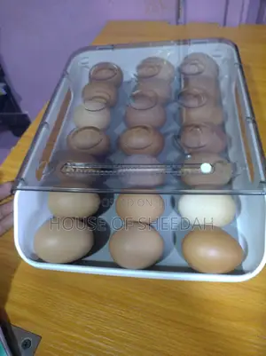 Scrolling Egg Tray Storage Holder Container With Lid