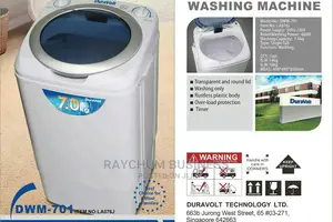 Duravolt Single Top Washing Machine 7.8kg Transparent Top