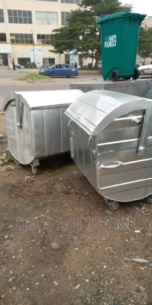 Galvanised Waste Bin