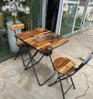 White Table and Chair (1 Table and 2 Chairs)