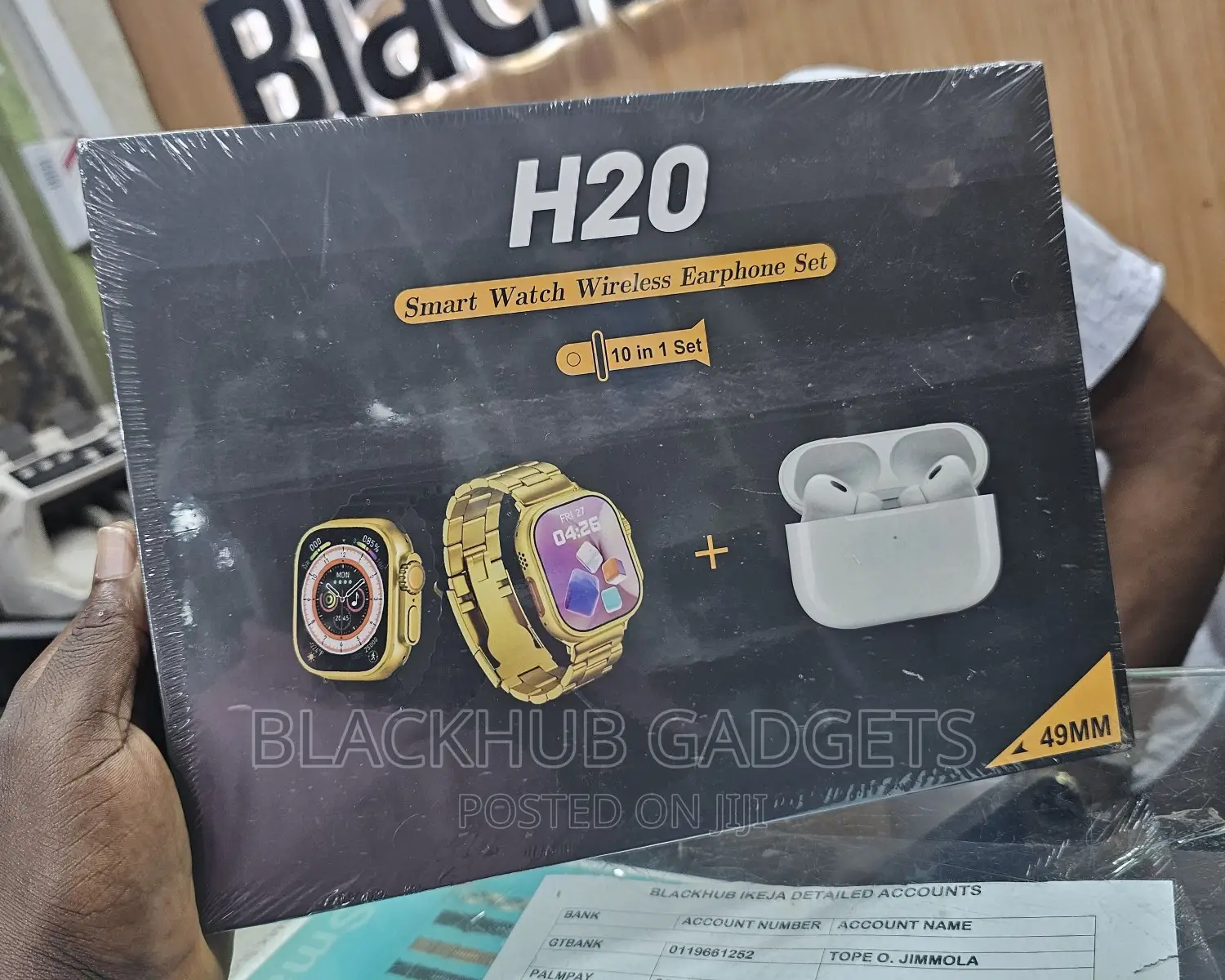 H20 Smart Watch Wireless Earphone Set