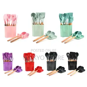 Multifunction Wood Handle Cooking Ware Set Silicone