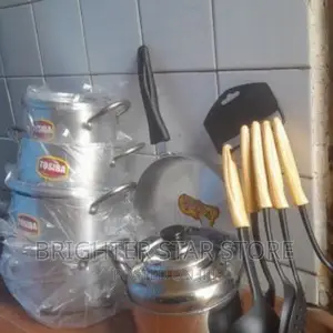 Quality Pots, Aluminium Fry Pan, Kettle Non Stick Spoons Set
