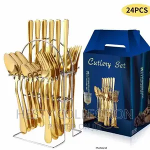 24 Pieces Spoon Fork Knife Cutlery Set