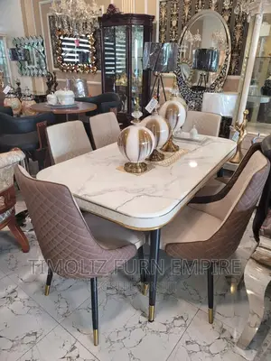 6 Seaters Exclusive Marble Dining Set