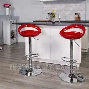 Adjustable Red Bar Stool Chair