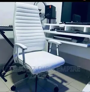 Executive Office Reclining Chair, White