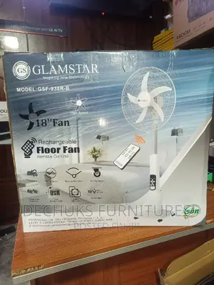 Brand New GLAMSTAR 18"Super Rechargeable Fan(Remote Control)