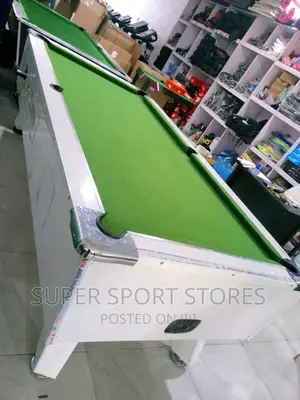 White Body Gloss Marble and Coin Snooker Board