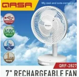 Qasa Rechargeable Table Fan - 7"