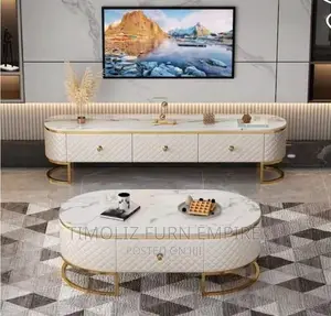 Luxury Marble Centre Table With TV Stand