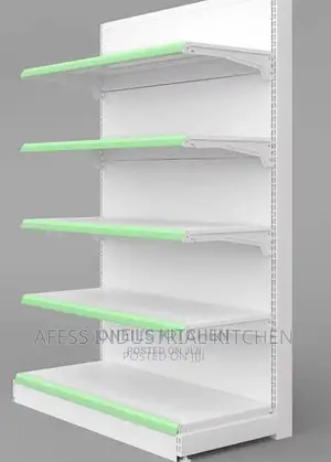 White Supermarket Shelves