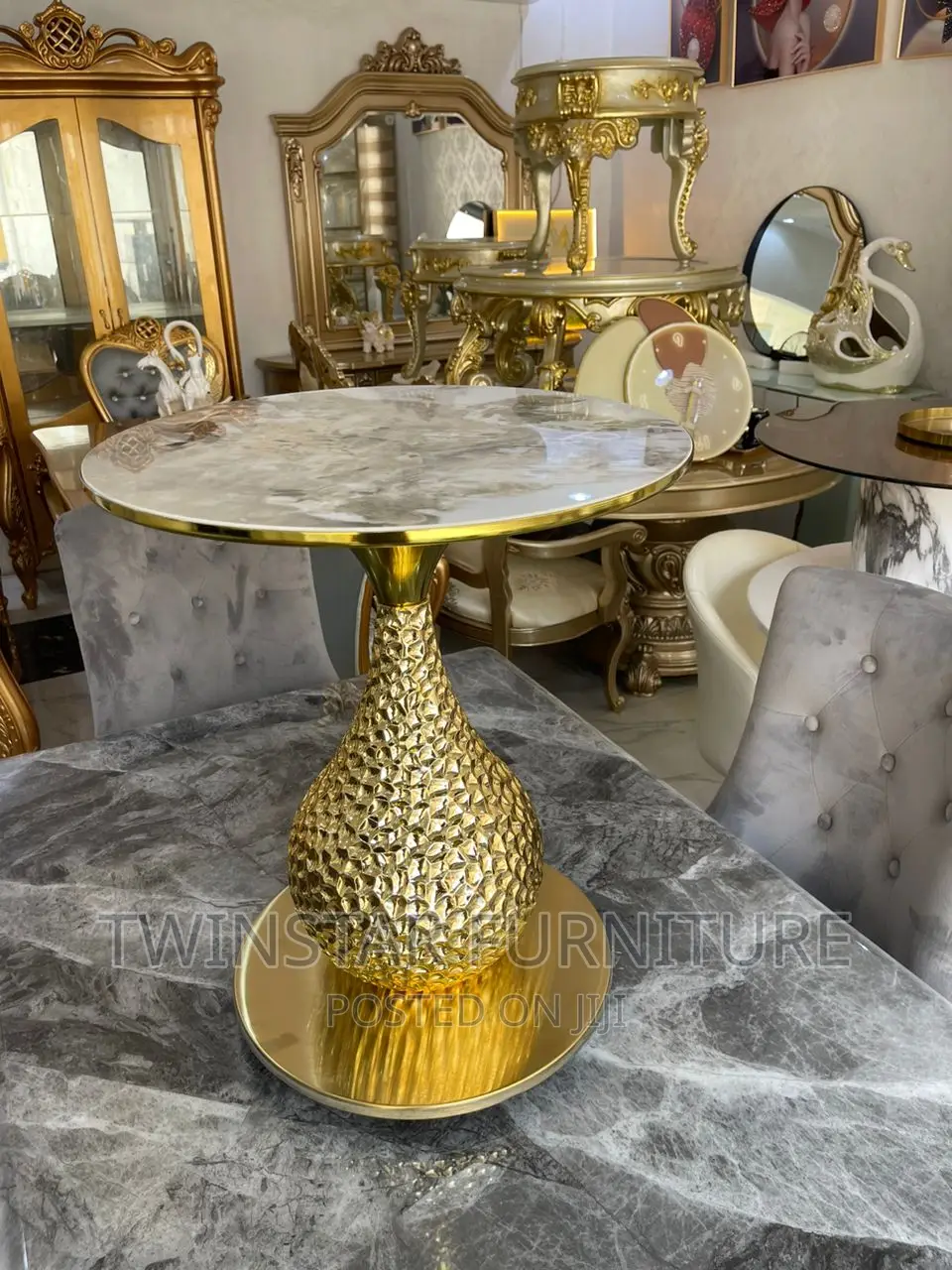 New Modern Marble Top Side Stools