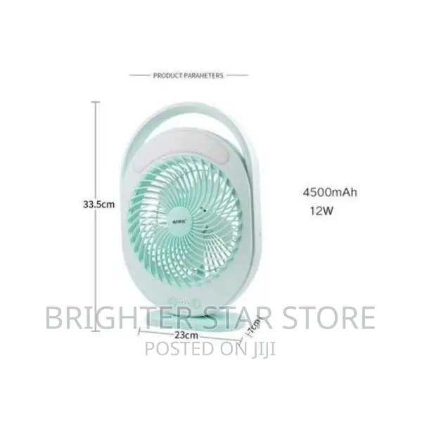 Kamisafe Multi-Functional Led Light Rechargeable Table Fan