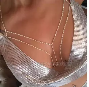 Ladies Gold Bodychain Club Party Dance Costume