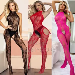 Women's Transparent Catsuit Open Crotch Body Stockings