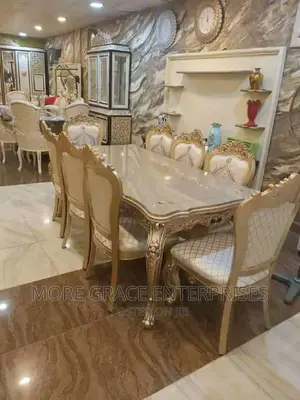 8 Seater Royal Marble Dining Set.