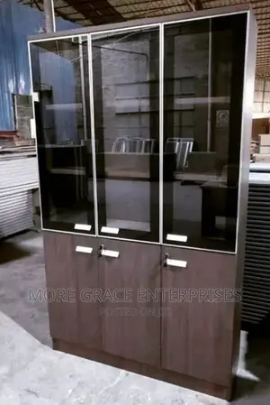 Office Wooden Cabinet With 3 Doors