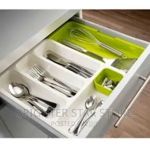 Expandable, Adjustable Kitchen Drawer Organizer