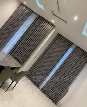 Best Quality Gray Color Turkey Curtains in Lagos
