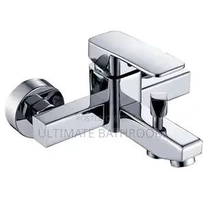 Square Chrome Bathroom Mixer Shower
