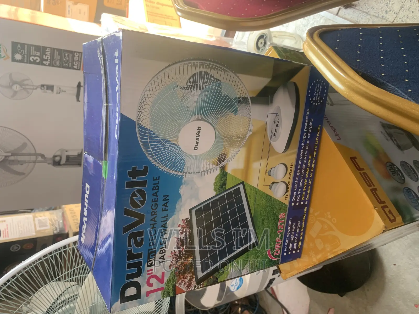 Duravolt Rechargeable Table Fan