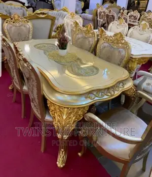 New Modern Luxury Royal Dining Table With Chairs