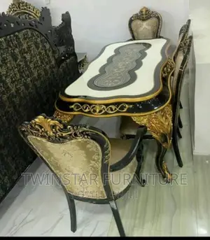 New Modern Luxury Royal Dining Table With Chairs