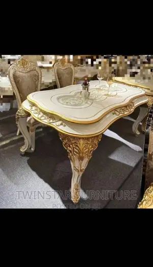 New Modern Luxury Royal Dining Table With Chairs
