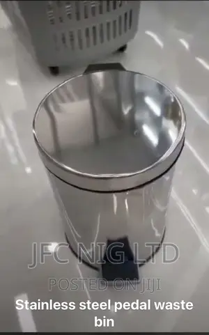 Foreign 12 Litres Stainless Pedal Waste Bin