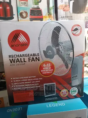 Andrakk Rechargeable Wall Fan - 16 Inches