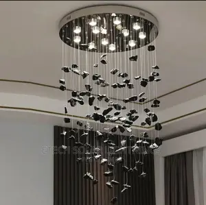New Luxury L E D Stone Dropping Chandelier Light