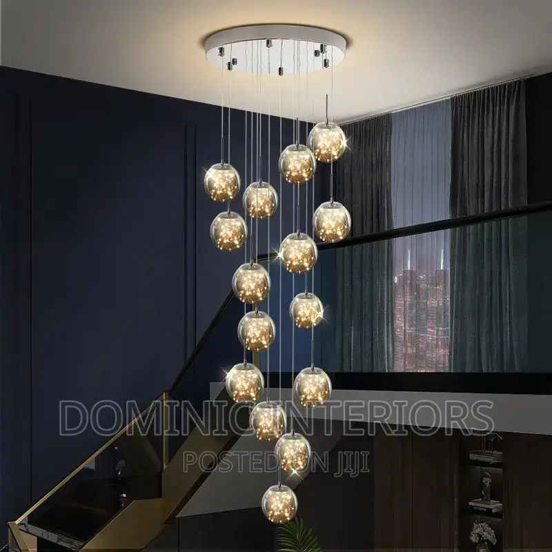 Crystal Ball Stair Ceiling Light