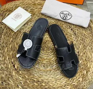 Original Hermes Leather Slipers