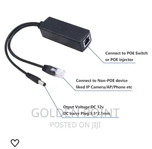 Poe Splitter Ethernet 48v to 12v for Ip Camera Poe