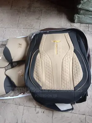 Car Black And Beige Seat Cover P