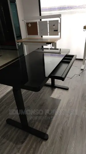Electric Sit Stand Adjustable Height With Drawer Storage