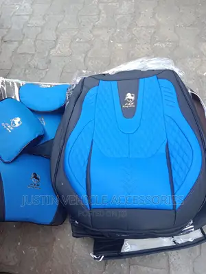 Gold Horse Black and Blue Seat Cover