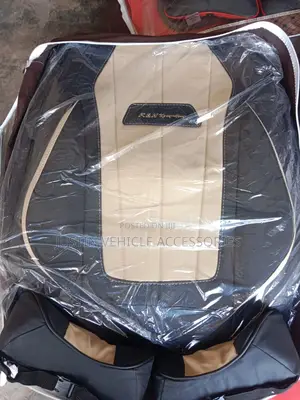 Gold Horse Black and Beige Leather Seat Cover