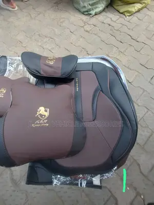 Gold Horse Black With Dark Brown Leather Seat Cover