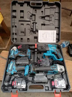 4 in 1 Cordless Angle Grinder, Drill, Impact, Rotary Hammer