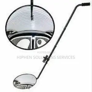 12 Inch Convex Search Mirror With Wheels And LED Light