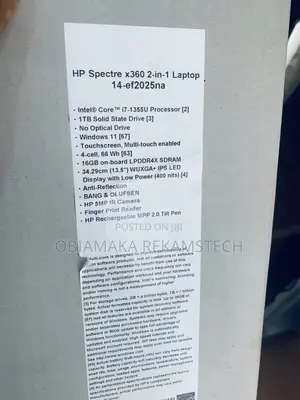 New Laptop HP Spectre 14 16GB Intel Core I7 SSD 1T